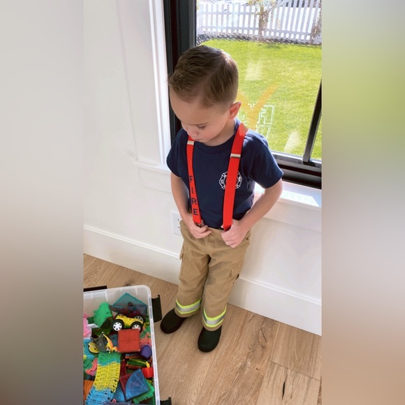 Fireman boys girls size 3T Costume outfit shirt pants suspenders birthday - Picture 7 of 13